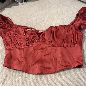 Elegant Rust Red Women's Top